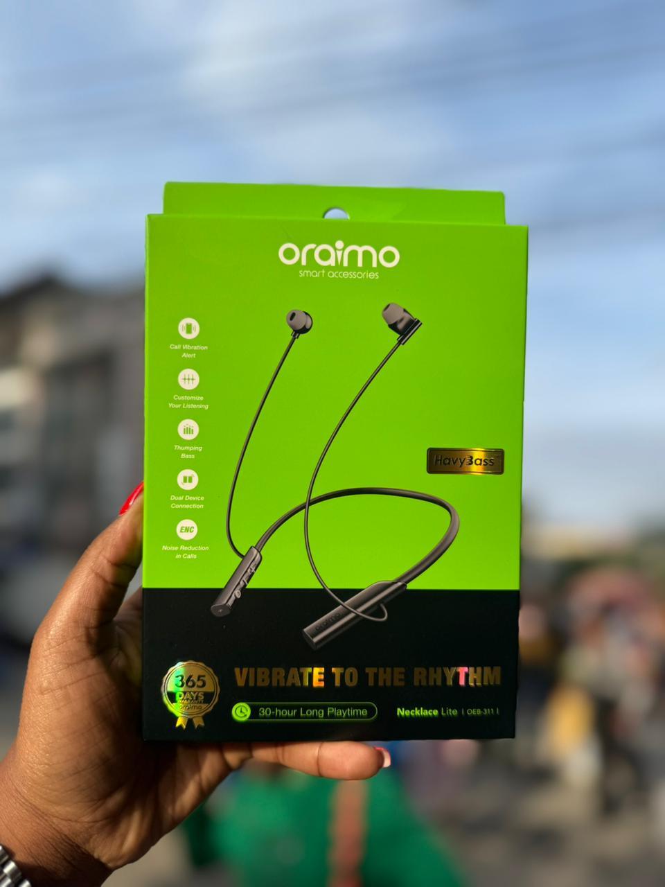 Necklace Lite Wireless Earphones (OEB-311) – Heavy Bass, 30H Playtime