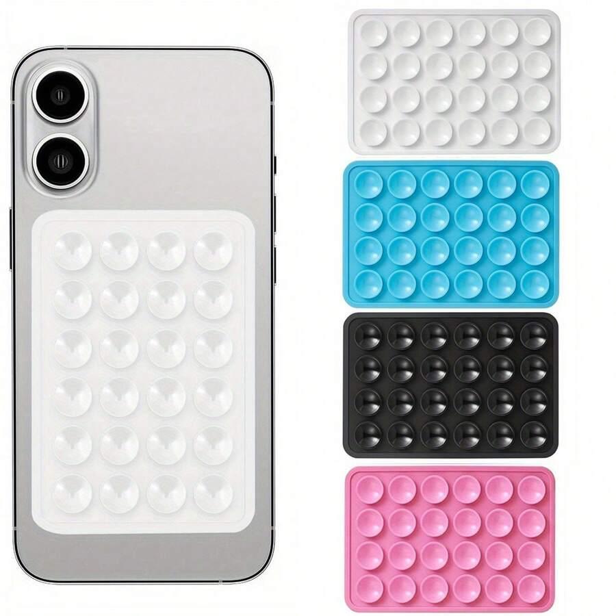 Universal Silicone Suction Phone Mount Pad – Stick-On Phone Holder for Cases & Smooth Surfaces