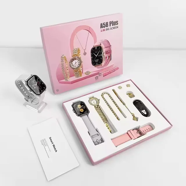 A58 Plus Smart Watch & Jewelry Gift Set (2.02” Big Screen)