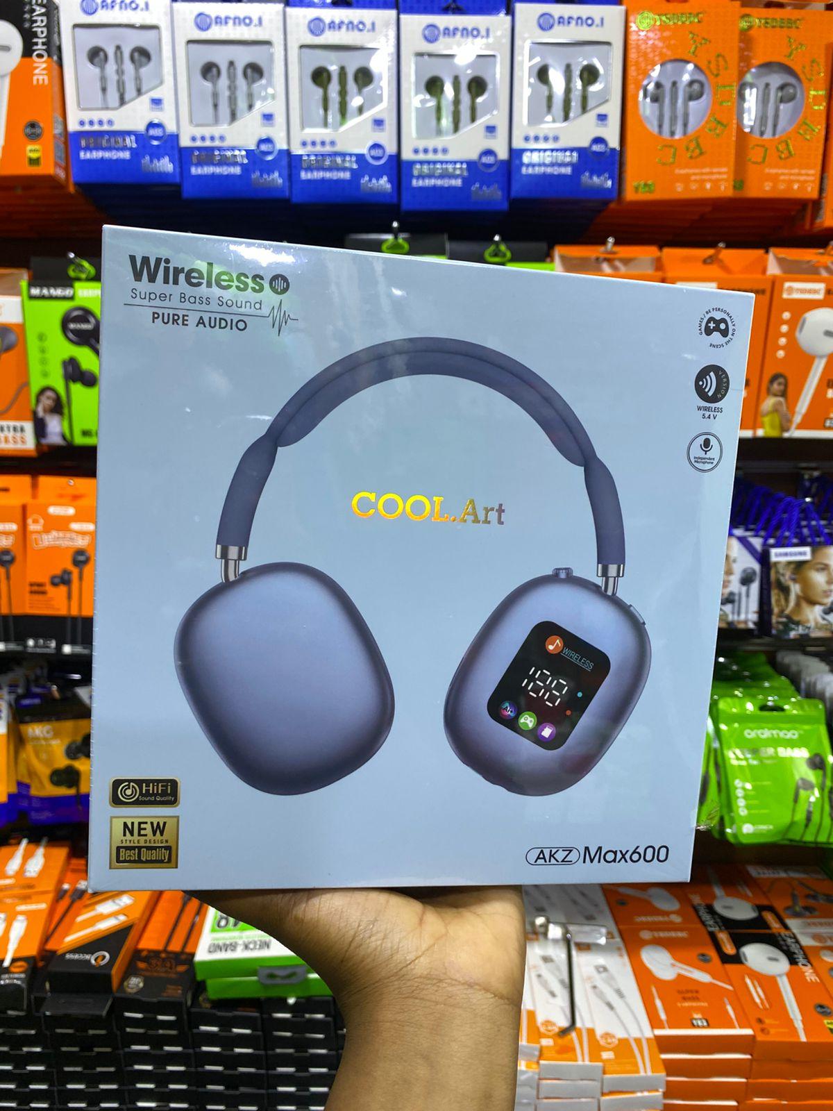 AKZ Max600 Wireless Headphones – HiFi Sound , Bluetooth 5.4 ,Super Bass , LED Display