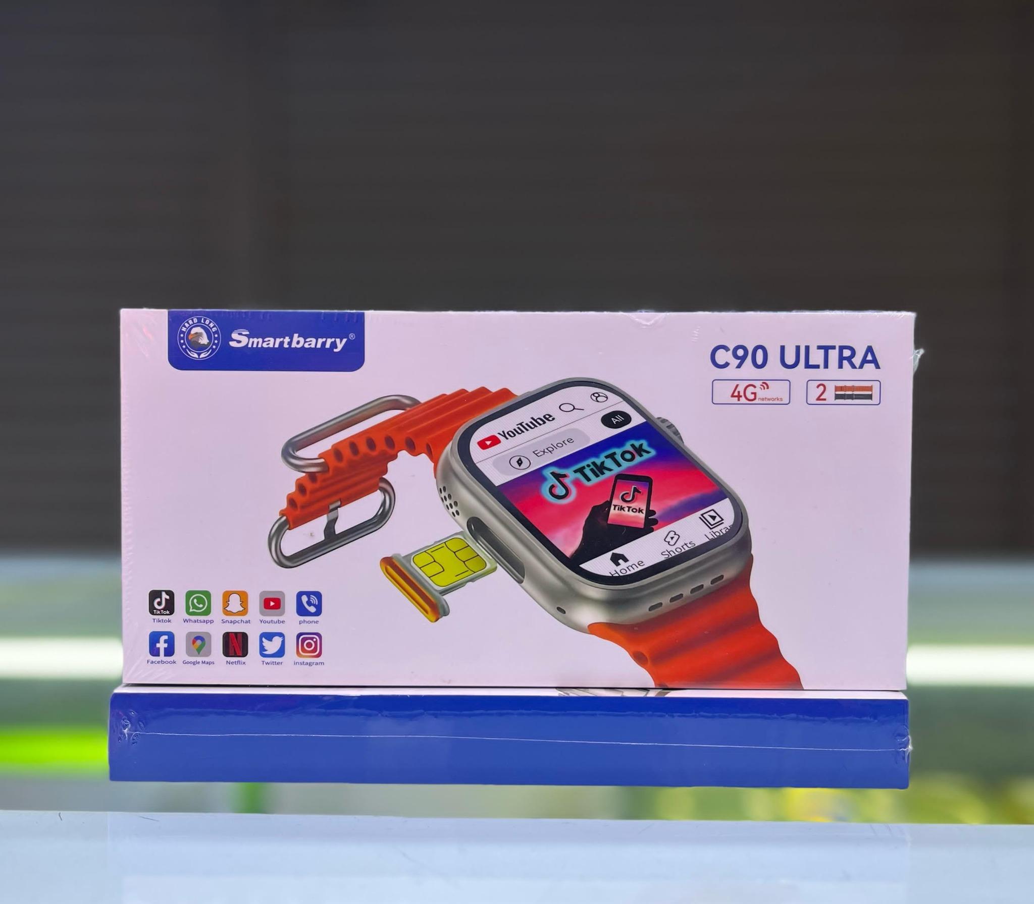 C90 Ultra 4G Smart Watch-with simcardslot  &  App store