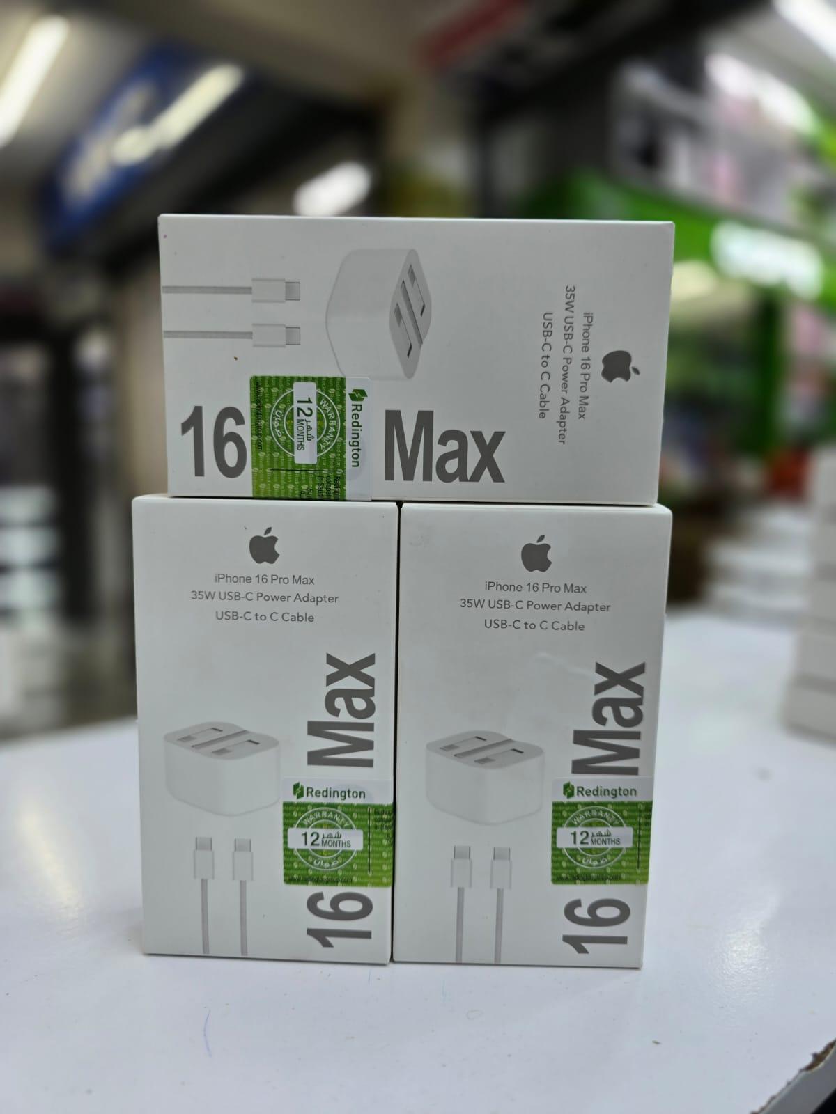 iPhone 16 Pro Max 35W Fast Charger Kit – USB-C Power Adapter + USB-C Cable