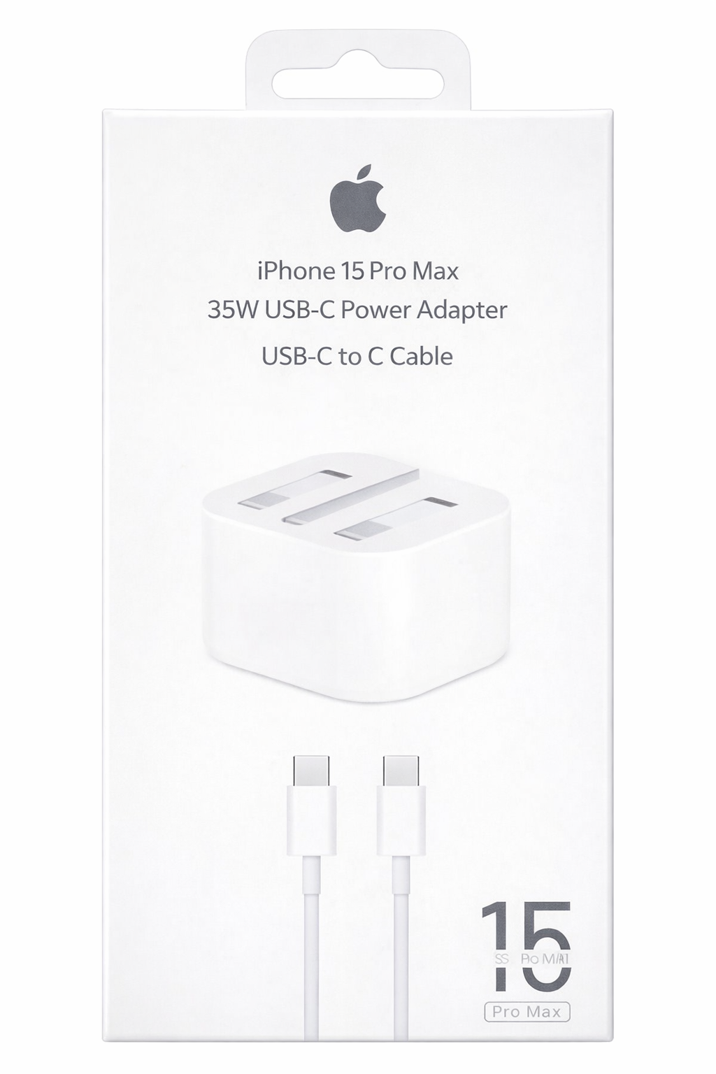 iPhone 15 Pro Max 35W USB-C Fast Charger (Adapter + USB-C to C Cable)