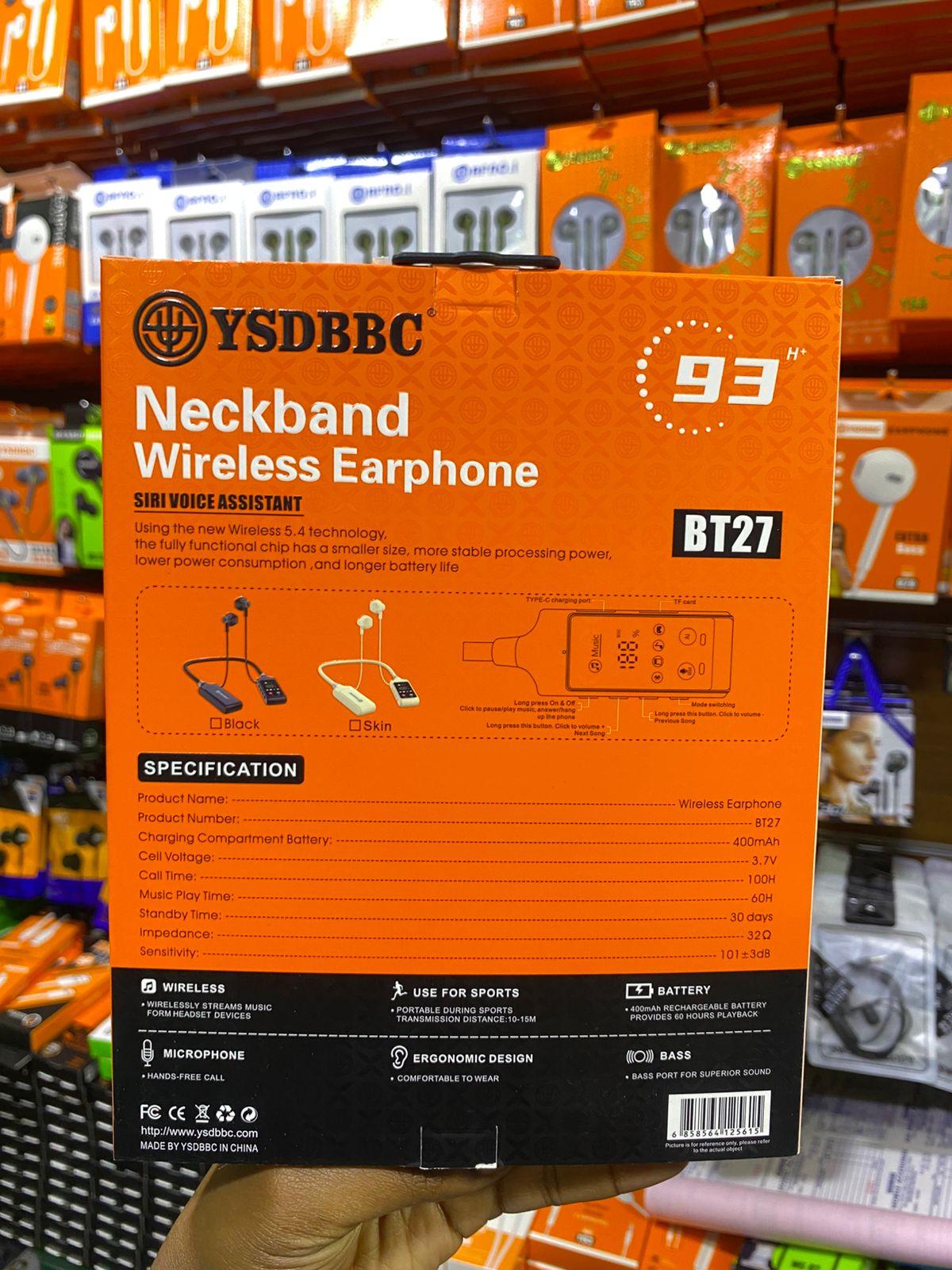 YSDBBC BT27 Neckband Wireless Earphone